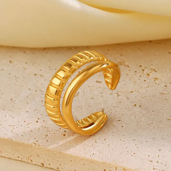 Gold_Solid_Lines_Rings_For_Women